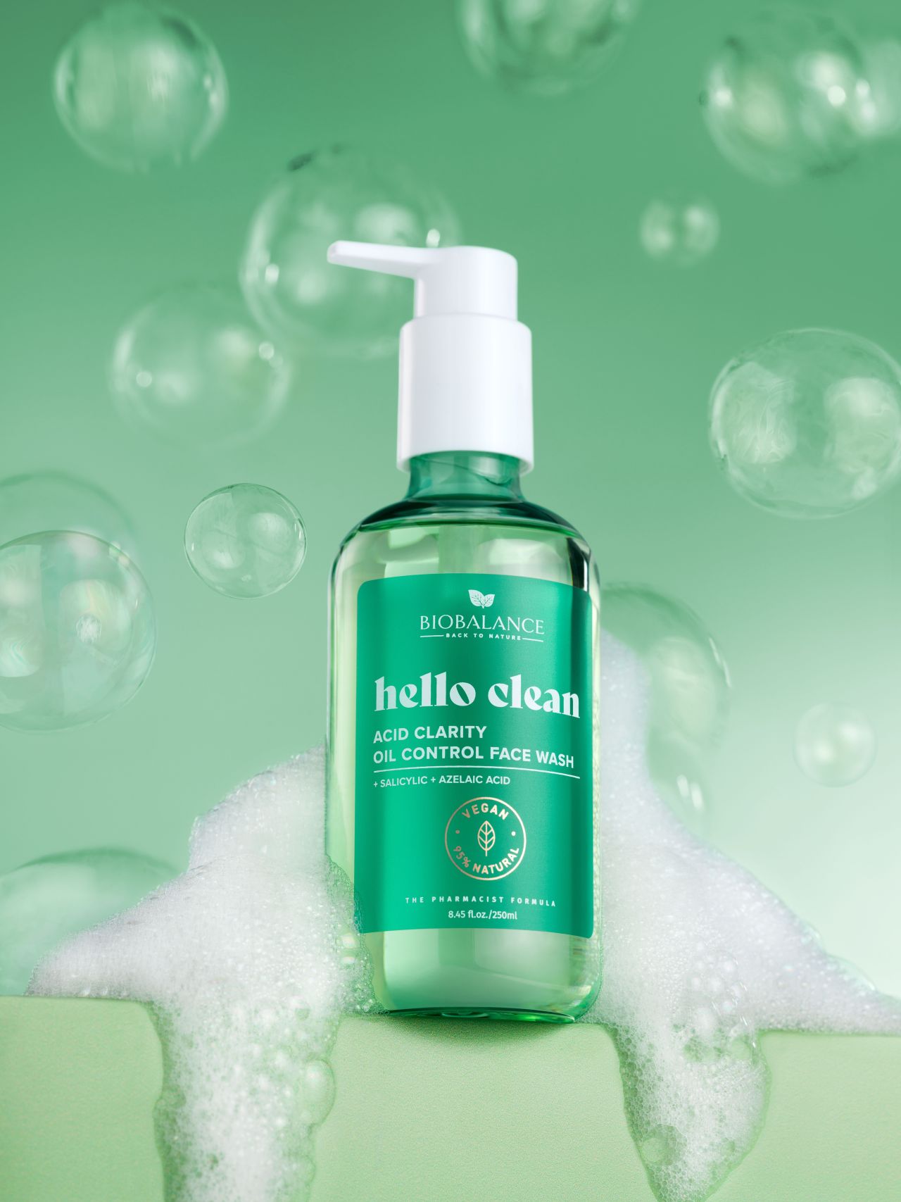 BIOBALANCE HELLO CLEAN ИЗМИВЕН ГЕЛ ЗА ЛИЦЕ СЪС САЛИЦИЛОВА КИСЕЛИНА ACID CLARITY