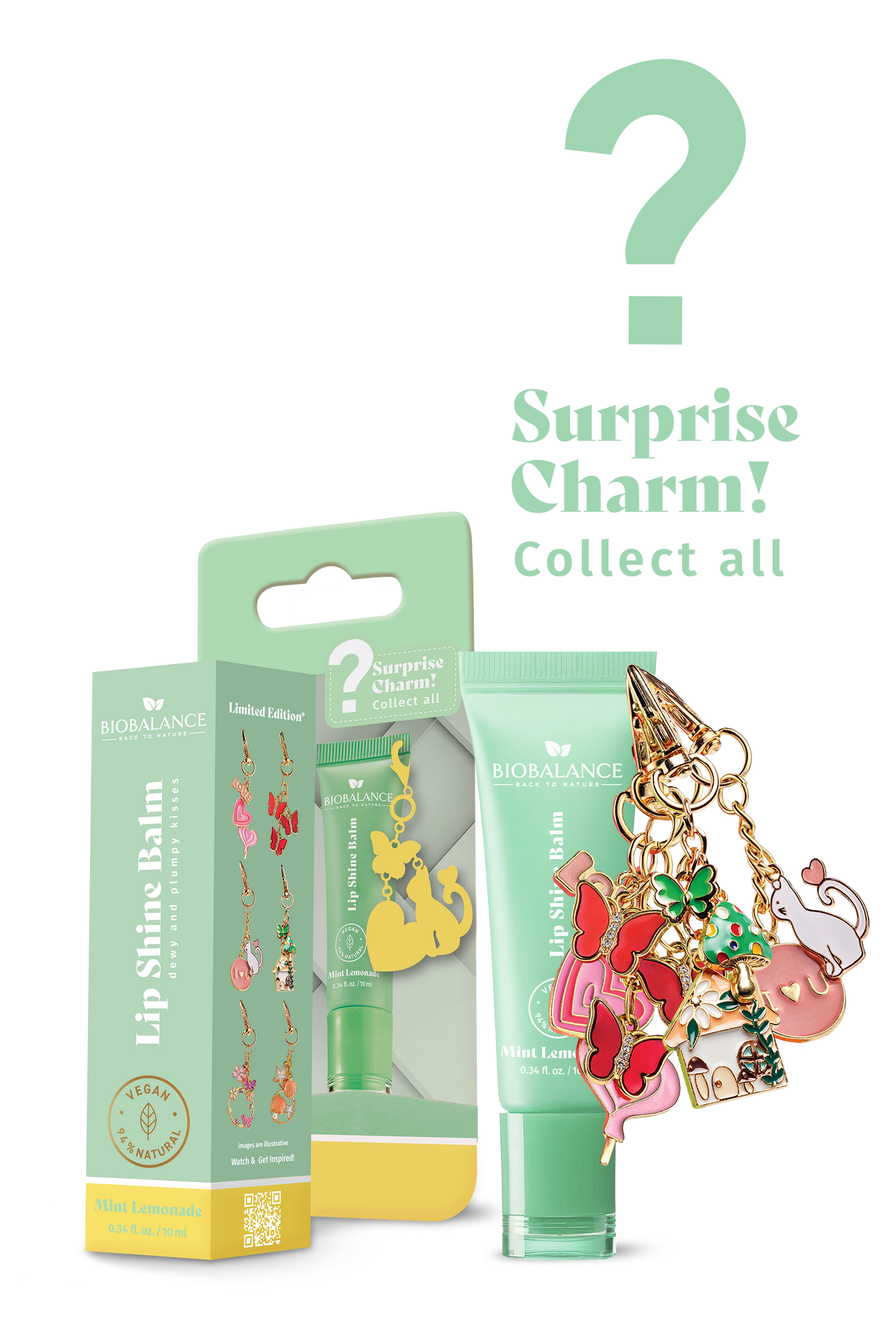 BIOBALANCE БАЛСАМ ЗА УСТНИ, MINT LEMONADE