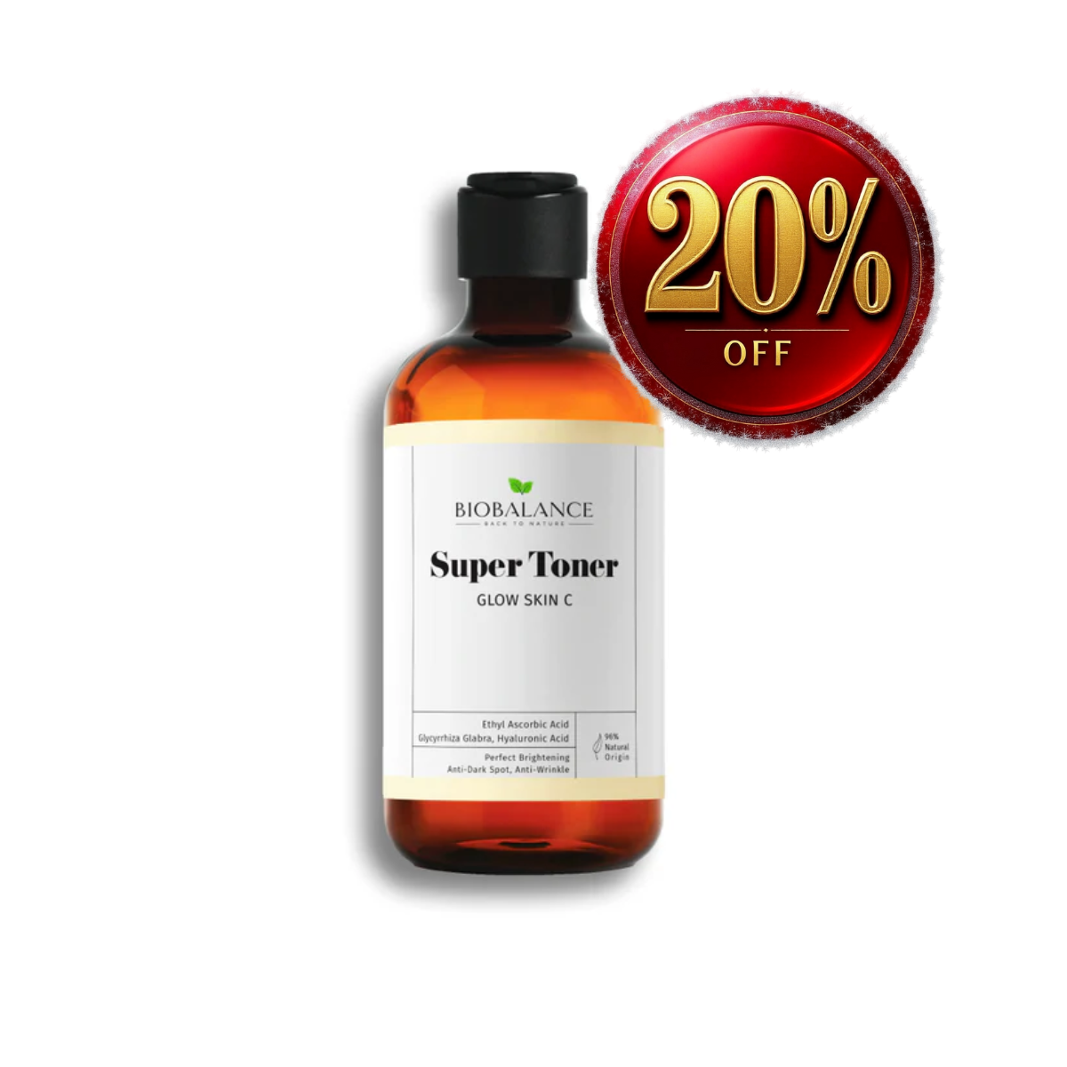 BIOBALANCE СУПЕР ОЗАРЯВАЩ ТОНЕР ЗА ЛИЦЕ С ВИТАМИН С, ПРОТИВ ТЪМНИ ПЕТНА