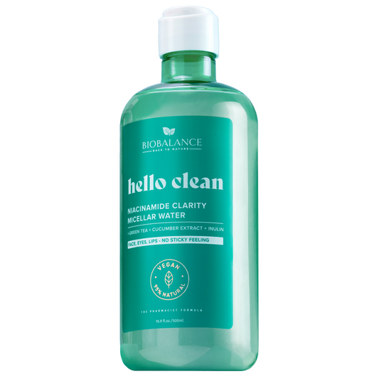 BIOBALANCE HELLO CLEAN МИЦЕЛАРНА ВОДА С НИАЦИНАМИД