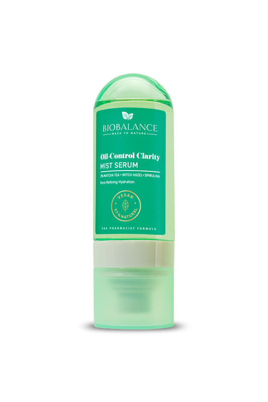BIOBALANCE СЕРУМ МИСТ ЗА ЛИЦЕ С МАТЧА И СПИРУЛИНА OIL CONTROL CLARITY