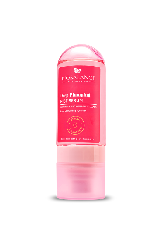 BIOBALANCE СЕРУМ МИСТ ЗА ЛИЦЕ С ВЕГАН КОЛАГЕН DEEP PLUMPING