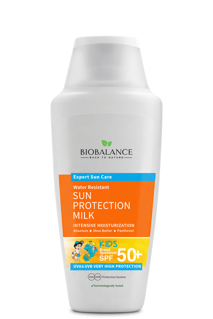 BIOBALANCE Слънцезащитно мляко SPF 50+ | За възрастни и деца