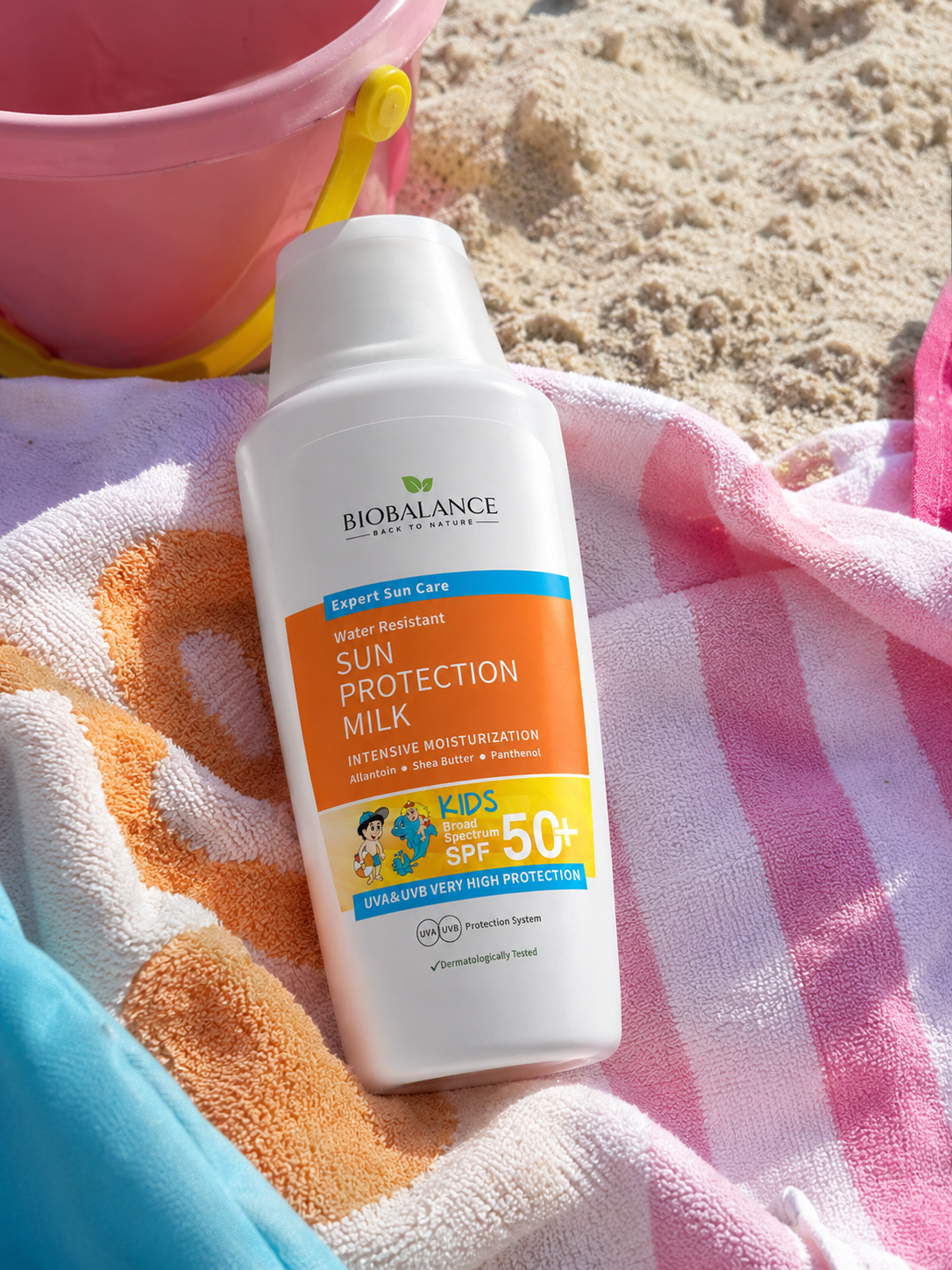 BIOBALANCE Слънцезащитно мляко SPF 50+ | За възрастни и деца