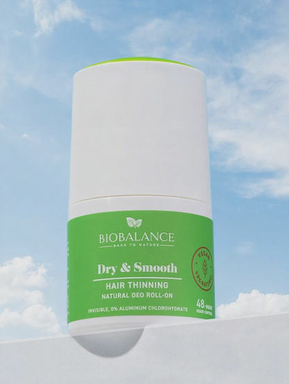 BIOBALANCE РОЛ-ОН ДЕЗОДОРАНТ С ЕФЕКТ ЗА МИНИМИЗИРАНЕ НА КОСЪМЧЕТАТА