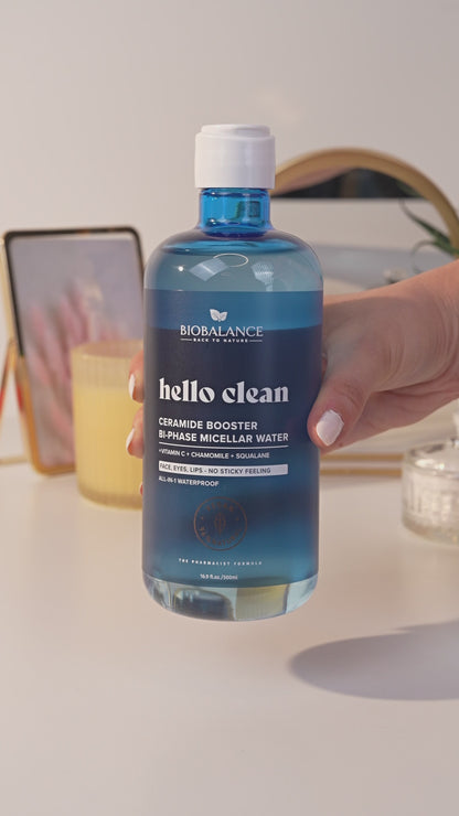 BIOBALANCE HELLO CLEAN МИЦЕЛАРНА ВОДА СЪС СЕРАМИДИ