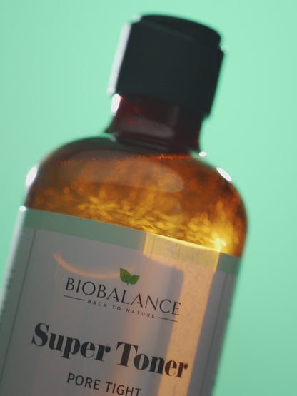 BIOBALANCE СУПЕР ТОНЕР ЗА СТЯГАНЕ НА ПОРИТЕ, С МЛЕЧНА КИСЕЛИНА И МАСЛО ОТ ЧАЕНО ДЪРВО